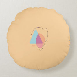 Colorful Abstract Throw Pillow Rond Kussen