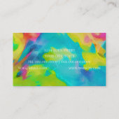 Colorful Abstract Tie Dye Patroon Visitekaartje (Achterkant)