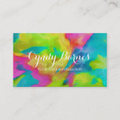 Colorful Abstract Tie Dye Patroon Visitekaartje (Voorkant)