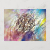 Colorful Abstract Tiger  Briefkaart (Voorkant)