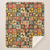 Colorful Abstract Tiled Geometrical Pattern Sherpa Deken (Voorkant)