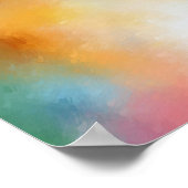 Colorful Abstract Trendy Modern Red Yellow Blue Poster (Hoek)