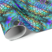 Colorful Abstract Trippy Kaleidoscope Pattern Cadeaupapier (Rol Hoek)