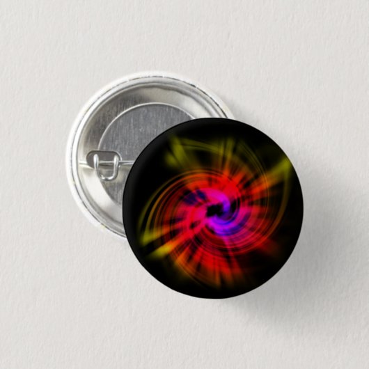 Colorful Abstract Twirl Button (Voorkant /achterkant)