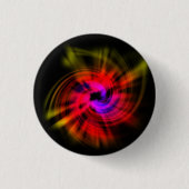 Colorful Abstract Twirl Button (Voorkant)