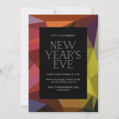 Colorful Abstract Uitnodiging Eve Nieuwjaar (Voorkant)