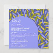 Colorful Abstract Unique Arch Wedding Kaart (Achterkant)
