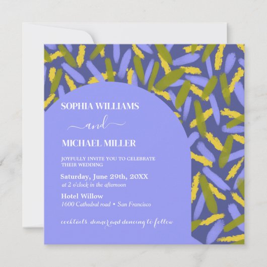 Colorful Abstract Unique Arch Wedding Kaart (Voorkant)