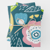 Colorful Abstract ventilatorpatroon Inpakpapier Vel (In situ)