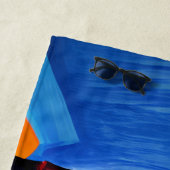 Colorful abstract village landscape personalized strandlaken (In situ)