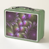 Colorful Abstract Violet Paars Khaki Fractal Art (Achterkant)