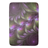 Colorful Abstract Violet Paars Khaki Fractal Art Badmat (Voorkant Verticaal)