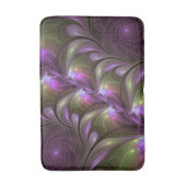 Colorful Abstract Violet Paars Khaki Fractal Art Badmat (Voorkant Verticaal)