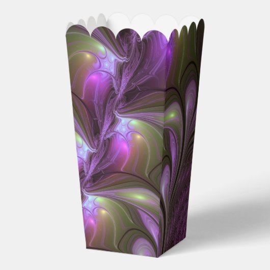 Colorful Abstract Violet Paars Khaki Fractal Art Bedankdoosjes (Voorkant)