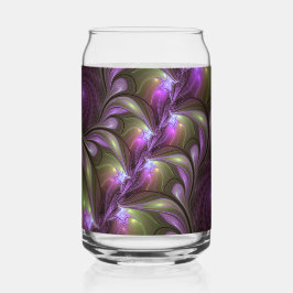 Colorful Abstract Violet Paars Khaki Fractal Art Blikvorm Glas