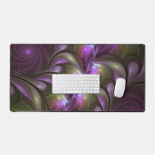 Colorful Abstract Violet Paars Khaki Fractal Art Bureaumat (Keyboard & Muis)