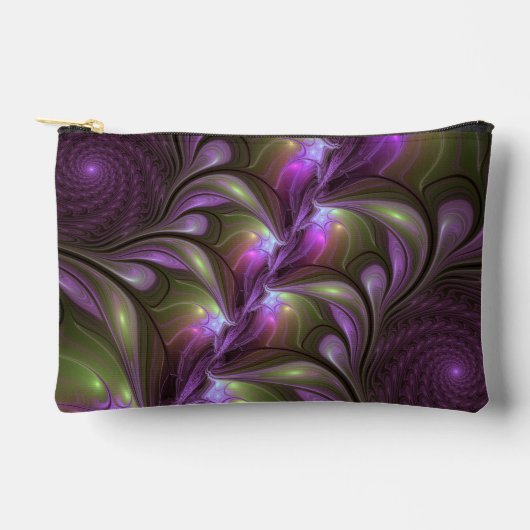 Colorful Abstract Violet Paars Khaki Fractal Art Etui (Voorkant)
