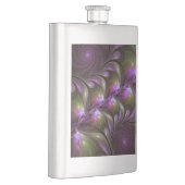 Colorful Abstract Violet Paars Khaki Fractal Art Flacon (Rechts)