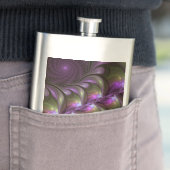 Colorful Abstract Violet Paars Khaki Fractal Art Flacon (Voorbeeld)