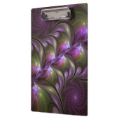 Colorful Abstract Violet Paars Khaki Fractal Art Klembord (Links)