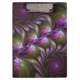 Colorful Abstract Violet Paars Khaki Fractal Art Klembord
