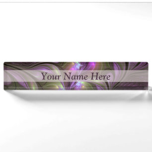 Colorful Abstract Violet Paars Khaki Fractal Art Naambordje