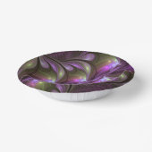 Colorful Abstract Violet Paars Khaki Fractal Art Papieren Kommen (Gebogen)