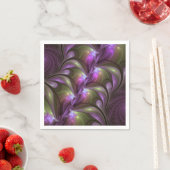 Colorful Abstract Violet Paars Khaki Fractal Art Servet (Insitu)