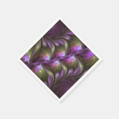 Colorful Abstract Violet Paars Khaki Fractal Art Servet (Hoek)