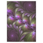 Colorful Abstract Violet Paars Khaki Fractal Art Tafelkleed (Voorkant)