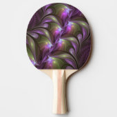 Colorful Abstract Violet Paars Khaki Fractal Art Tafeltennisbatje (Achterkant)