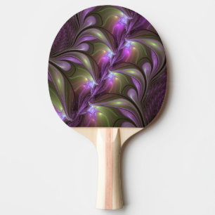Colorful Abstract Violet Paars Khaki Fractal Art Tafeltennisbatje