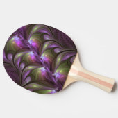 Colorful Abstract Violet Paars Khaki Fractal Art Tafeltennisbatje (Zijkant)