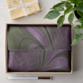 Colorful Abstract Violet Paars Khaki Fractal Art Tissuepapier (Geschenk)