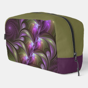 Colorful Abstract Violet Paars Khaki Fractal Art Toilettasje