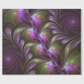 Colorful Abstract Violet Purple Khaki Fractal Art Cadeaupapier (Vlak)