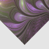 Colorful Abstract Violet Purple Khaki Fractal Art Tissuepapier (Detail)
