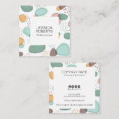 Colorful abstract vormgeving patroon modern design vierkante visitekaartje (Voorkant / Achterkant)