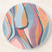 Colorful Abstract Waterverf Artsy Onderzetter (Voorkant)