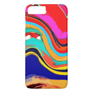 Colorful Abstract Wave of Color iPhone 7 Plus Hoes