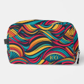 Colorful Abstract Wave Patroon Toilettasje (Voorkant)