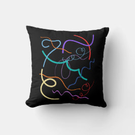 Colorful Abstract Wavy Lines Pattern Kussen