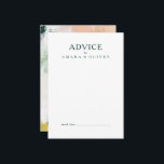 Colorful Abstract Wedding Advice Kaart<br><div class="desc">Deze kleurrijke abstracte huwelijksadvieskaart is perfect voor je unieke moderne boho bruiloft. Met de hand geschilderd met getextureerde borsteltekens van donkerbruine,  perzik en mosterd,  geeft het je een eenvoudig maar rustig bohemisch gevoel.</div>