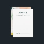 Colorful Abstract Wedding Advice Kaart<br><div class="desc">Deze kleurrijke abstracte huwelijksadvieskaart is perfect voor je unieke moderne boho bruiloft. Met de hand geschilderd met getextureerde borsteltekens van donkerbruine,  perzik en mosterd,  geeft het je een eenvoudig maar rustig bohemisch gevoel.</div>