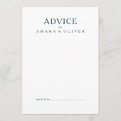 Colorful Abstract Wedding Advice Kaart (Voorkant)