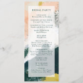 Colorful Abstract Wedding Programme Programmakaart (Achterkant)