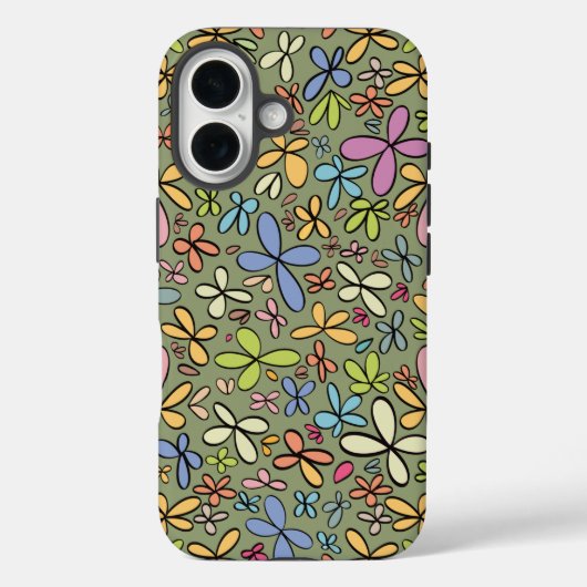 Colorful Abstract Wildflower Garden Case-Mate iPhone Case (Achterkant)