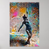 Colorful Abstract Woman Dancing Poster (Voorkant)