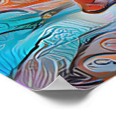 Colorful Abstract Woman Dancing Poster (Hoek)