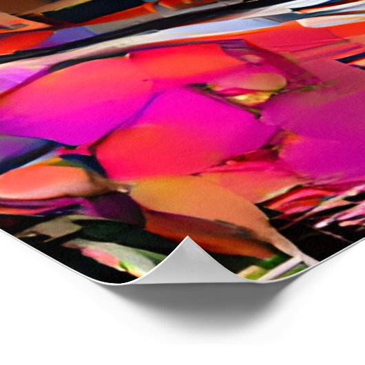 Colorful Abstract Yoga Pose Poster (Hoek)